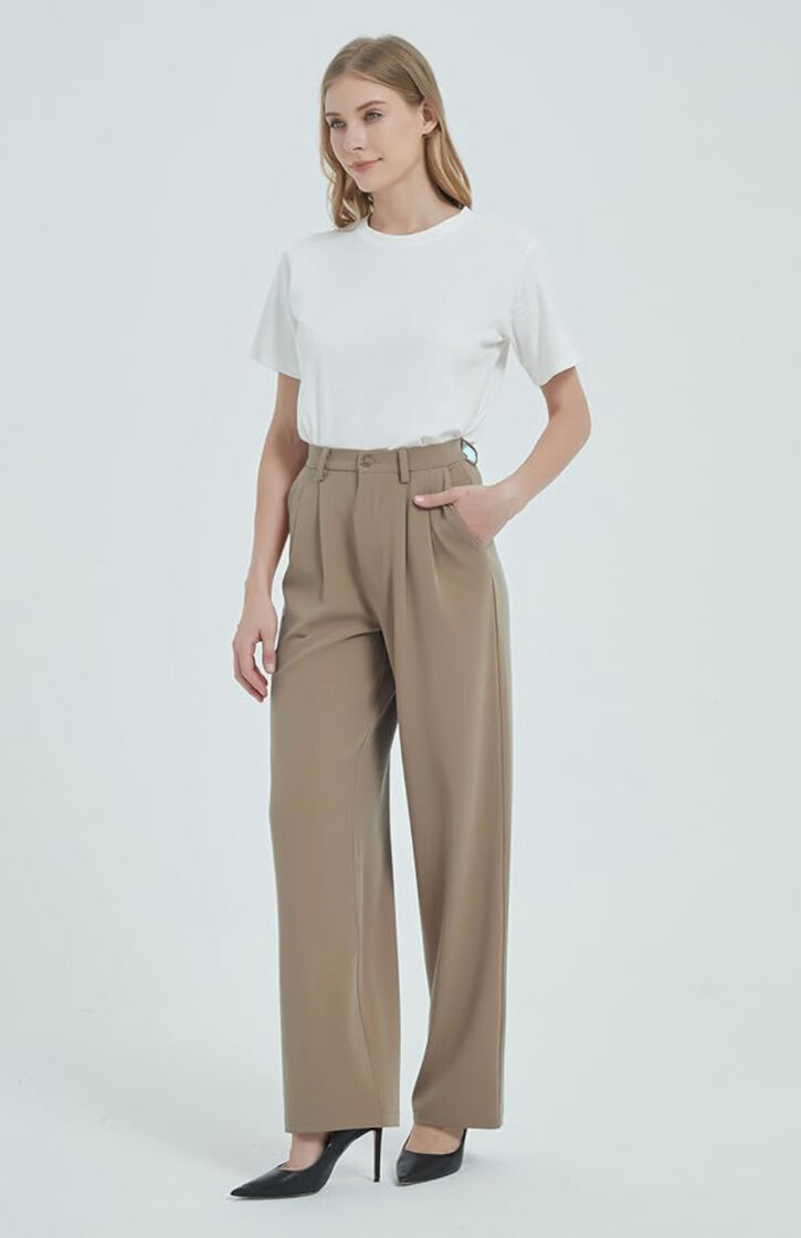Tronjori Damenhose – Hohe Taille, Gerades Bein & Elastischer Bund